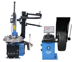 Atlas TC755EZ Wheel Clamp Tire Changer + WB49-2-PRO Computer Wheel Balancer Combo
