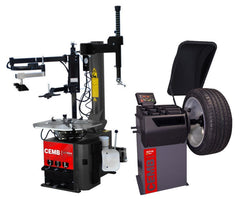 CEMB SM825EVOPA Swing Arm Tire Changer + EZ10 3D Data Entry Wheel Balancer Combo