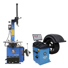 Atlas TC229 Wheel Clamp Tire Changer + WB49-2 2D Computer Wheel Balancer Combo