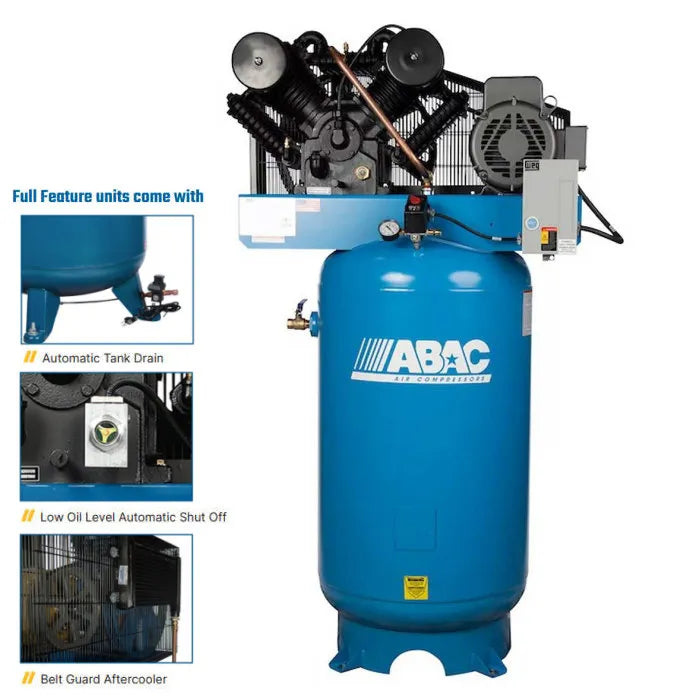 ABAC ABC10-23120VFF 10HP Ironman Full Feature Air Compressor Premium Features