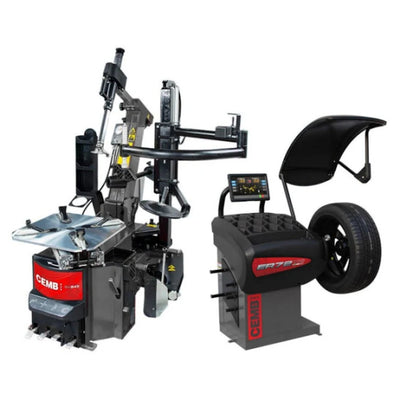 CEMB SM645HP2 Tilt Back Tire Changer + ER72TD Digital Wheel Balancer Combo