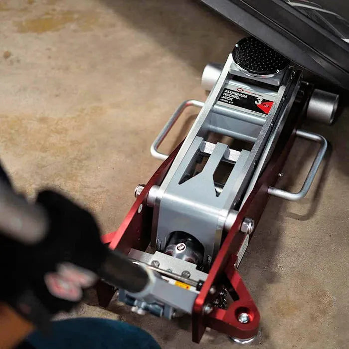 AFF 210 3-Ton Aluminum Service Jack In Use