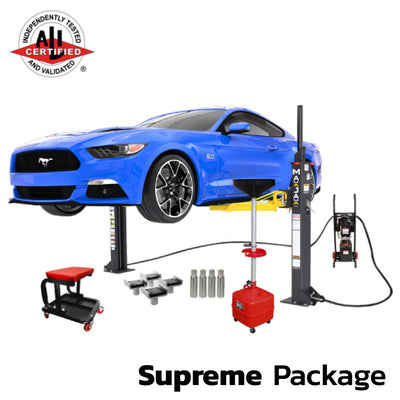 MaxJax M7K ALI Certified Portable Two Post Lift Supreme Package