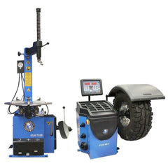 Atlas TC229 Wheel Clamp Tire Changer + WB41 Computer Wheel Balancer Combo